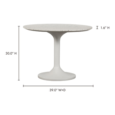 Tuli Café Table Light Grey by Moe's Home