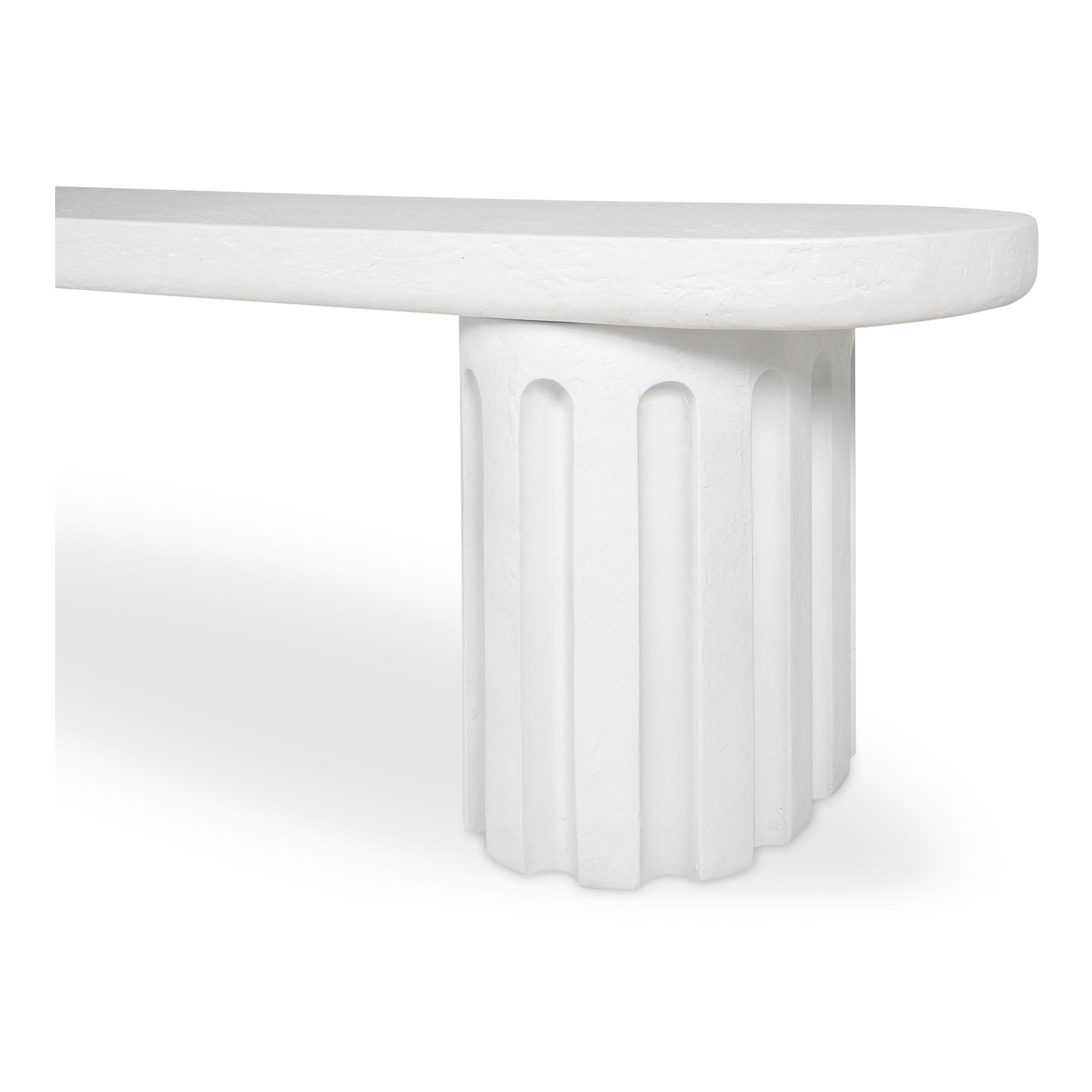 Eris Outdoor Dining Bench White