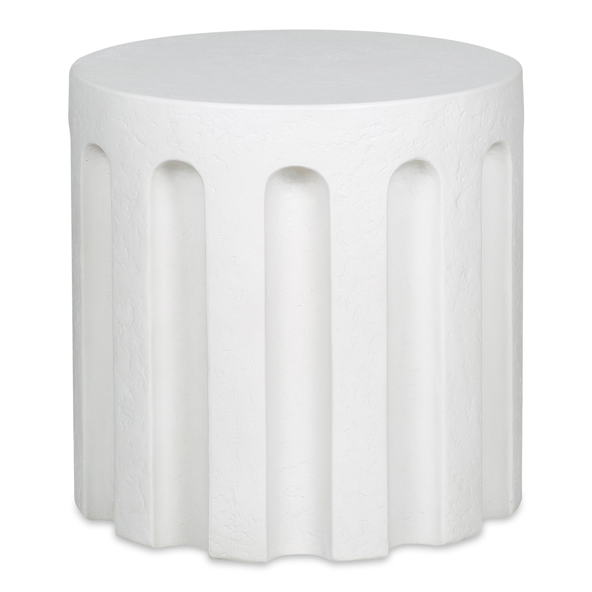 Eris Outdoor Accent Table White