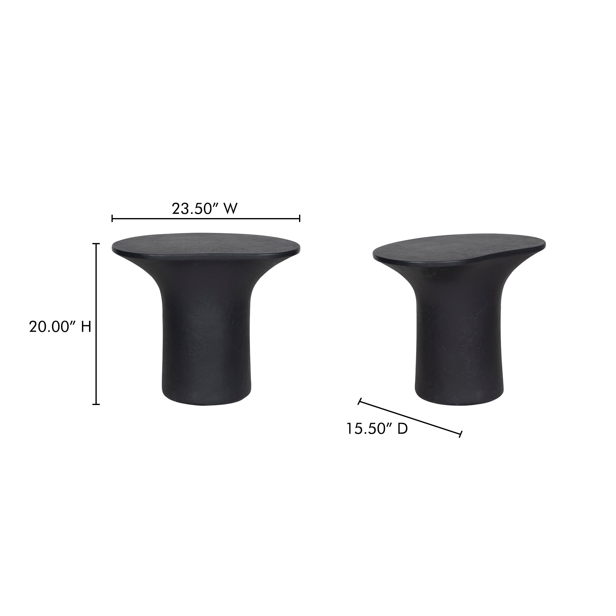 Yumi Outdoor Accent Table Black