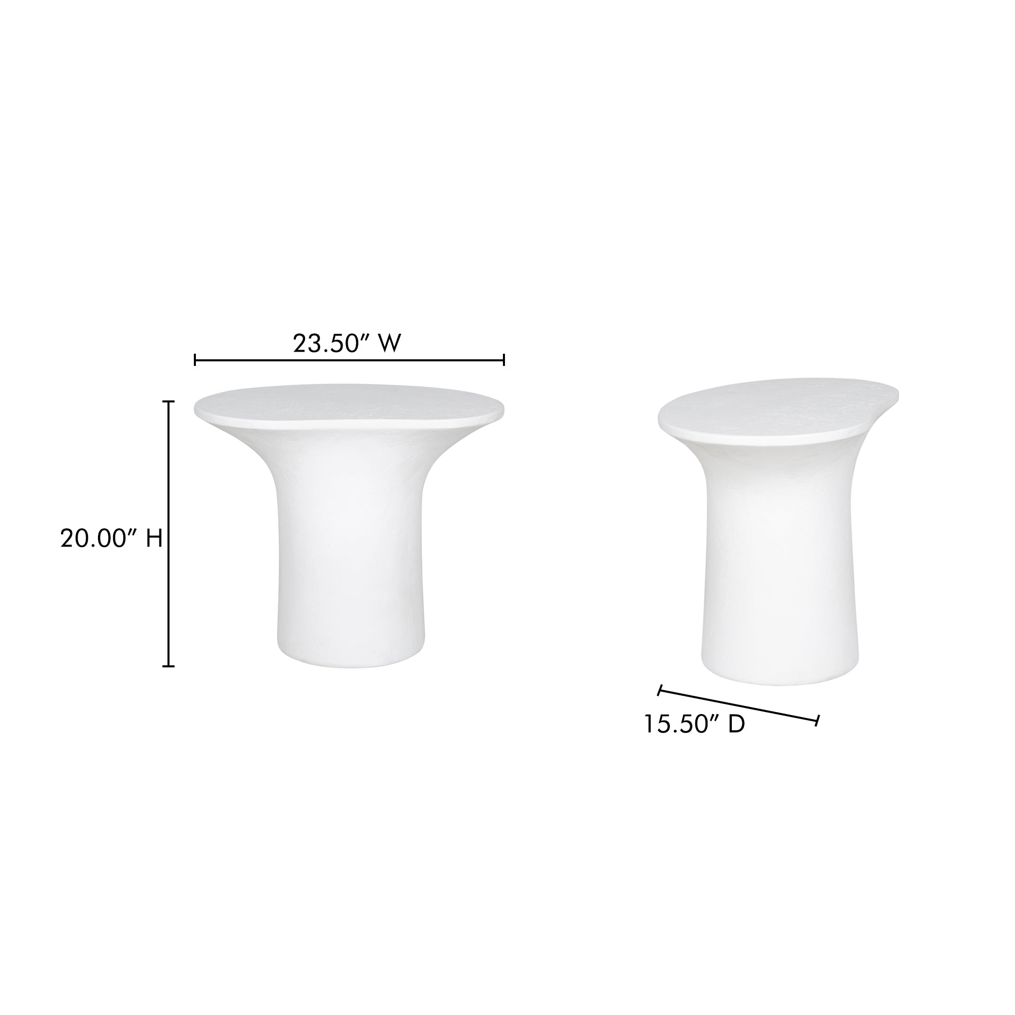 Yumi Outdoor Accent Table White