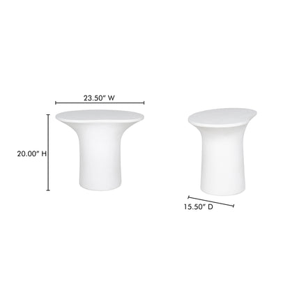 Yumi Outdoor Accent Table White