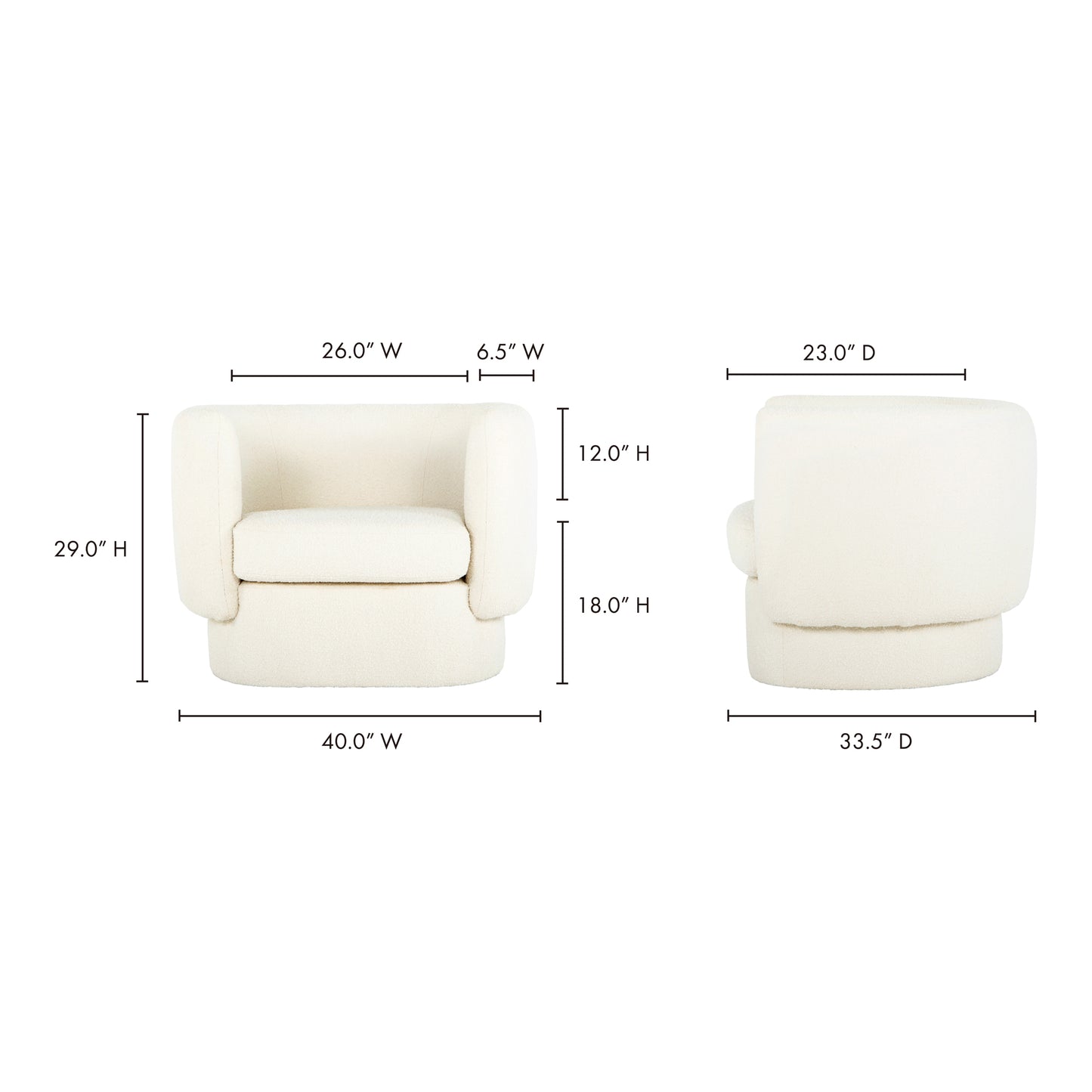 Koba Chair Maya White by Moe's Home