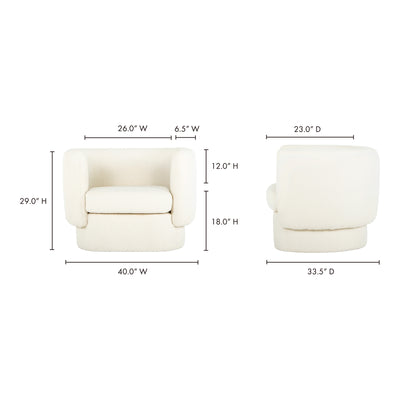 Koba Chair Maya White by Moe's Home