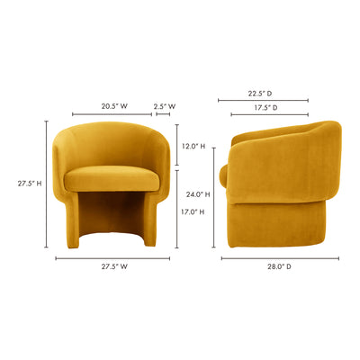 Franco Chair Mustard by Moe's Home