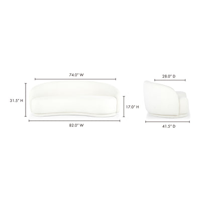 Excelsior Sofa Cream by Moe's Home