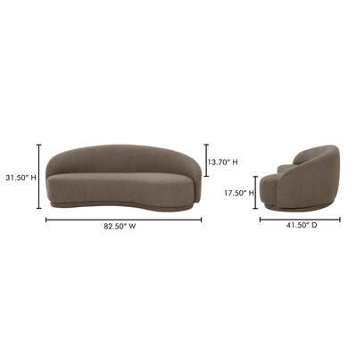Excelsior Sofa Warm Taupe by Moe's Home