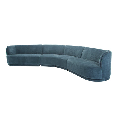 Yoon Eclipse Modular Sectional Chaise Left Nightshade Blue