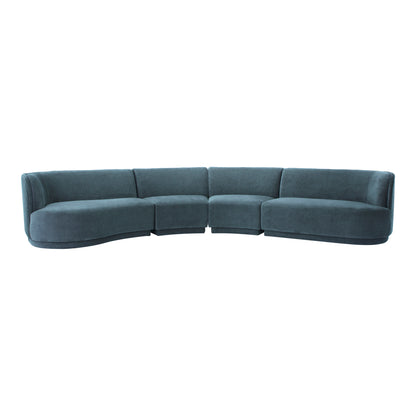 Yoon Eclipse Modular Sectional Chaise Left Nightshade Blue | Blue