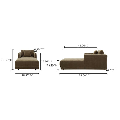 Bryn Chaise Heritage Cedar Green by Moe's Home