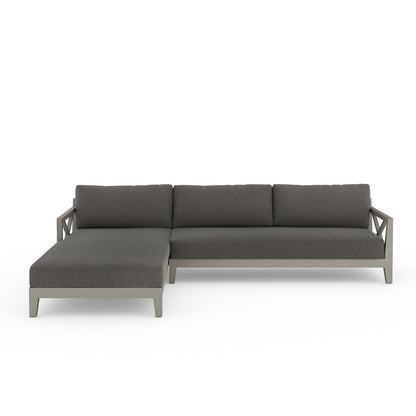 Huntington Outdoor 2-Pc Sectional, Weathered Grey