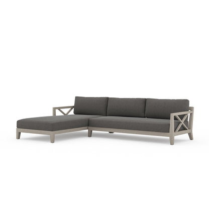 Huntington Outdoor 2-Pc Sectional, Weathered Grey