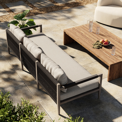 Sherwood Outdoor Sofa, Weathered Grey