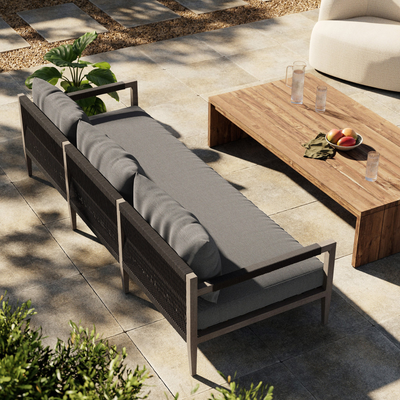 Sherwood Outdoor Sofa, Weathered Grey