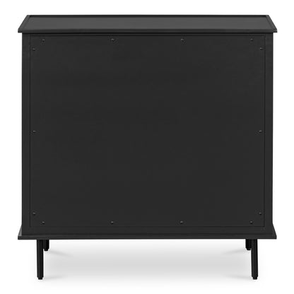 Reagan 3 Drawer Nightstand Black