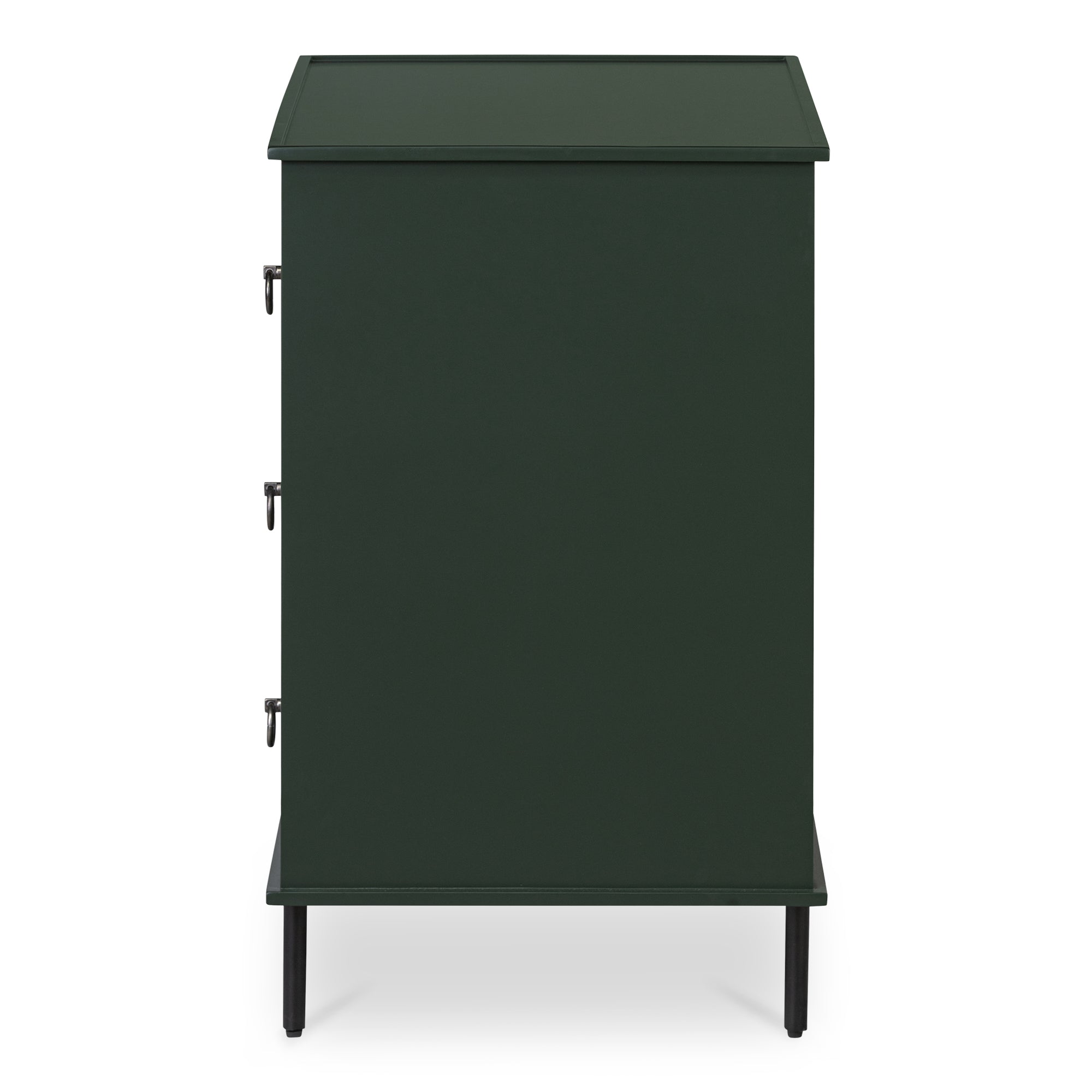 Reagan 3 Drawer Nightstand Deep Green