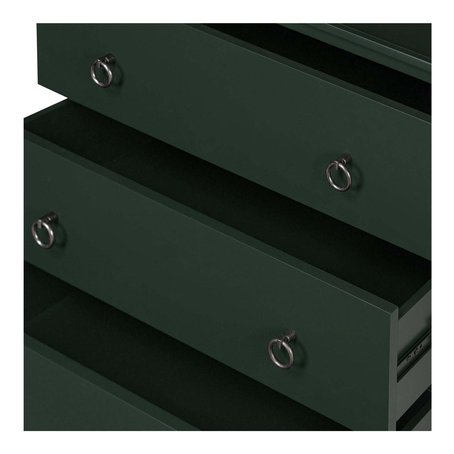 Reagan 3 Drawer Nightstand Deep Green by Moe's Home