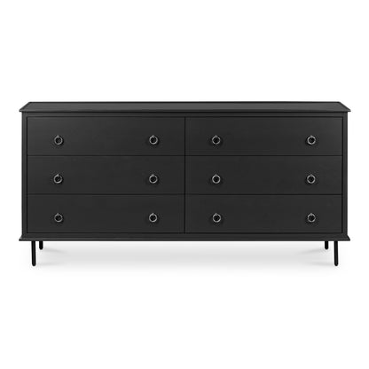 Reagan 6 Drawer Dresser Black | Black