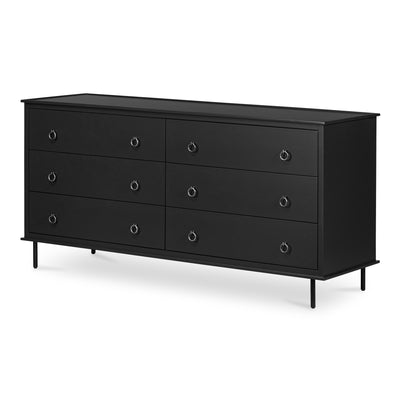 Reagan 6 Drawer Dresser Black by Moe's Home