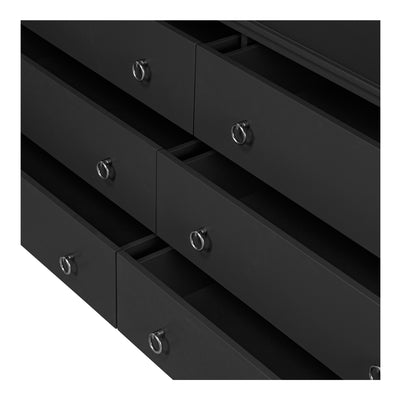 Reagan 6 Drawer Dresser Black by Moe's Home