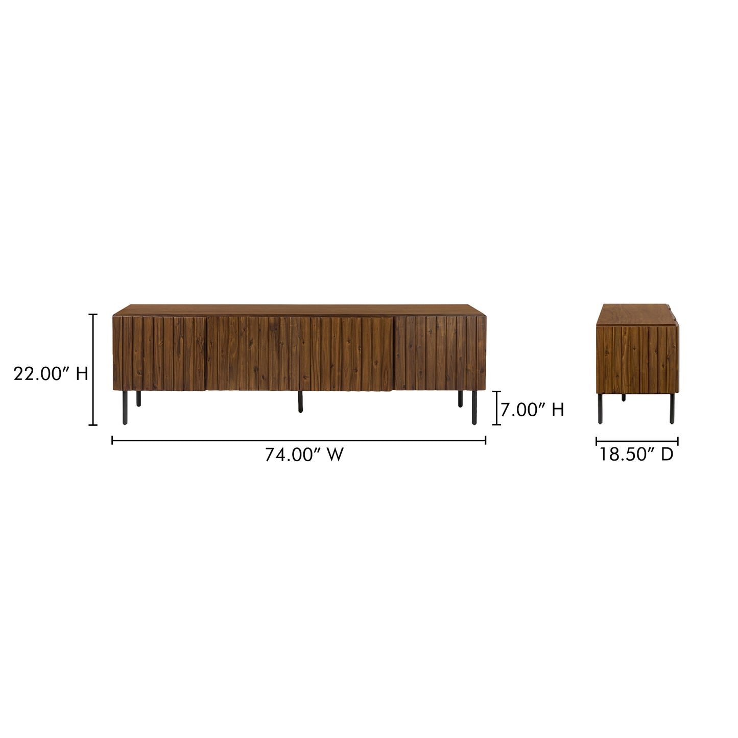 Lincoln Media Cabinet Brown by Moe's Home