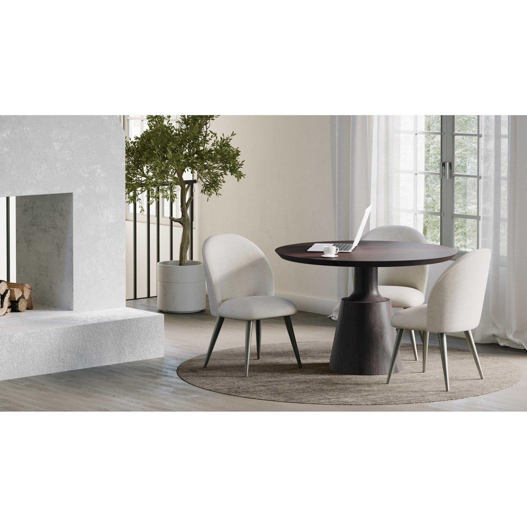 Clarissa Dining Chair Light Grey - Set Of Two