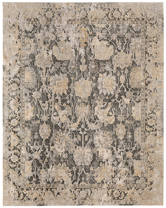 Jaxson 39UGF Charcoal/Gold Rug by Feizy