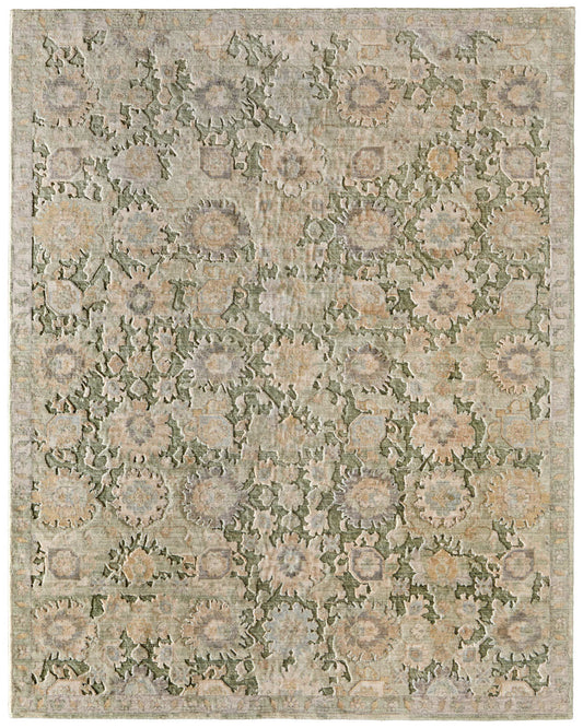 Jaxson 39UHF Green/Gold Rug by Feizy