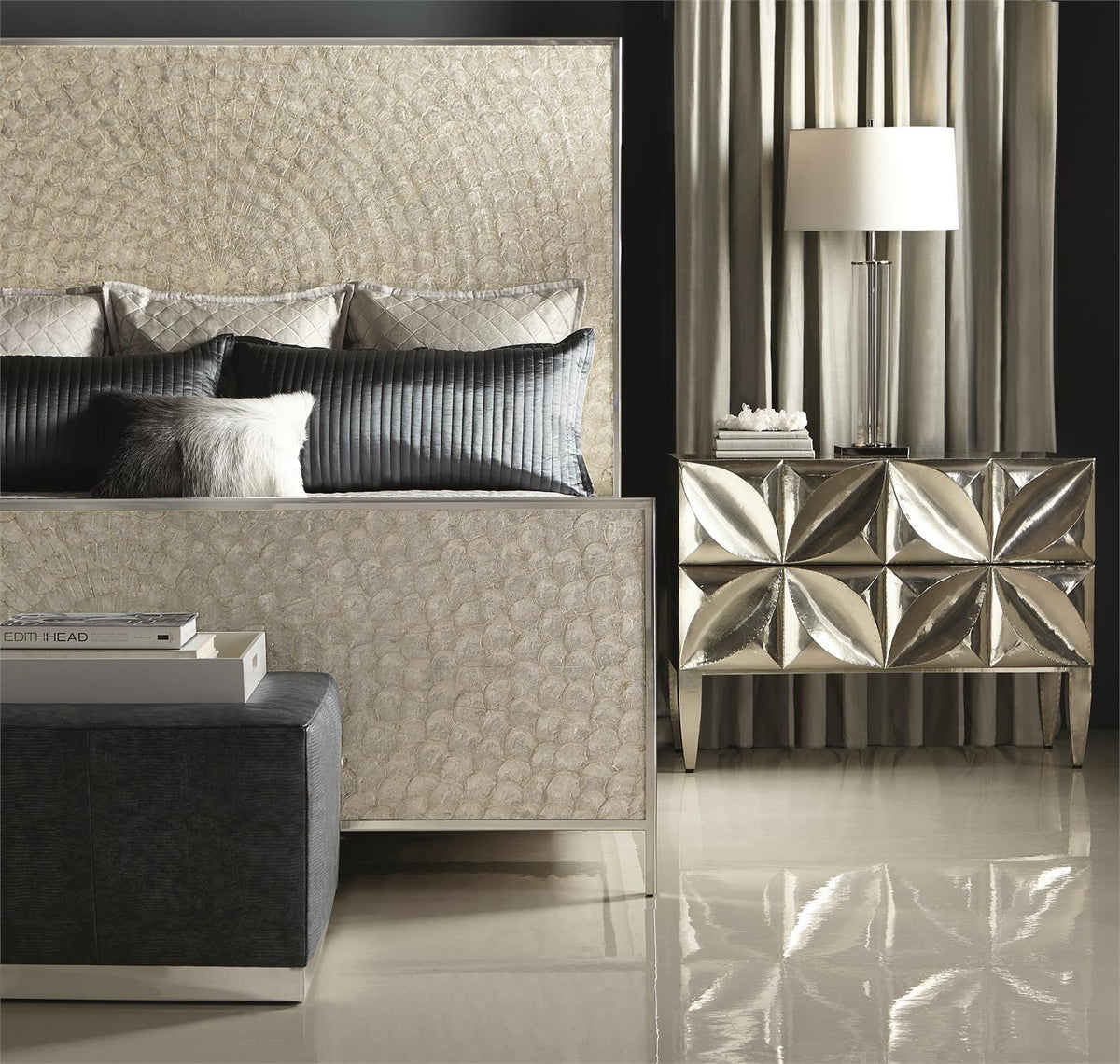 Helios Panel Bed King by Bernhardt