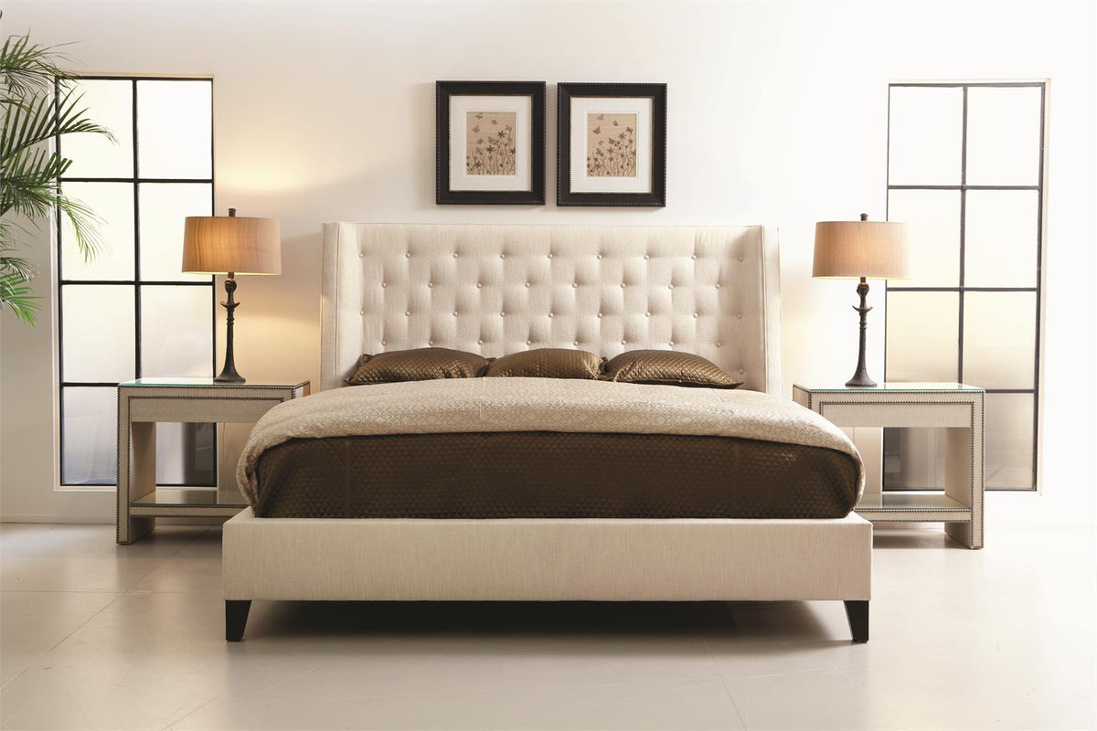 Maxime Fabric Shelter Bed King (K1249) by Bernhardt