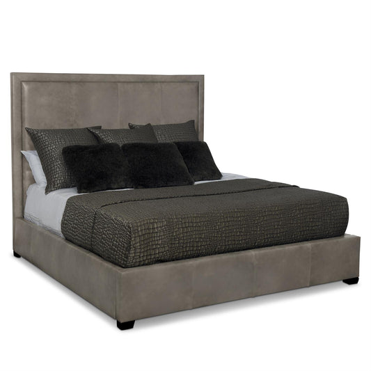 Morgan Leather Panel Bed Queen (64" H) by Bernhardt