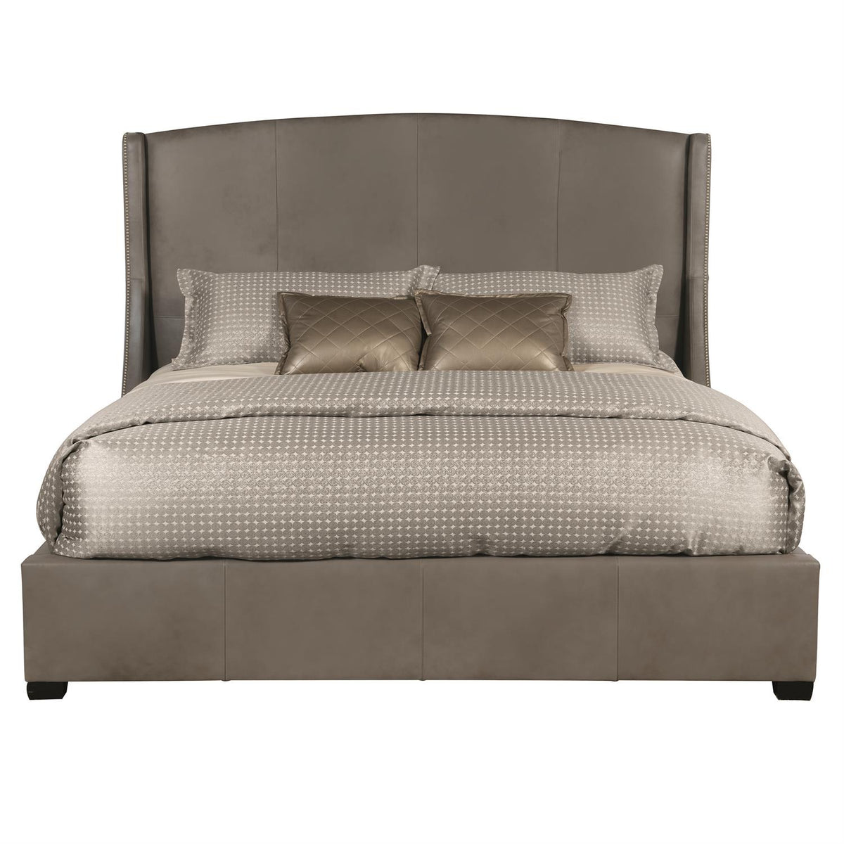Cooper Leather Shelter Bed King (54" H) by Bernhardt