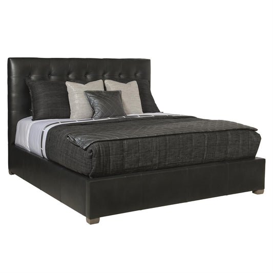 Avery Leather Panel Bed King (54.50" H) by Bernhardt