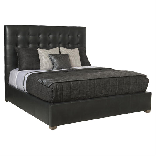 Avery Leather Panel Bed Queen (66.00" H) by Bernhardt
