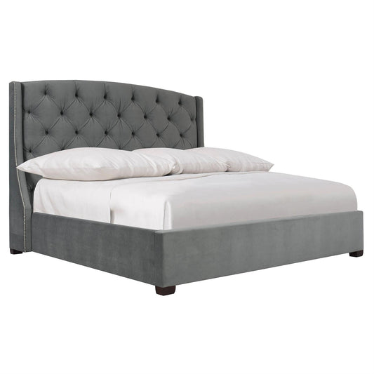 Jordan Fabric Shelter Bed Queen (64" H) by Bernhardt