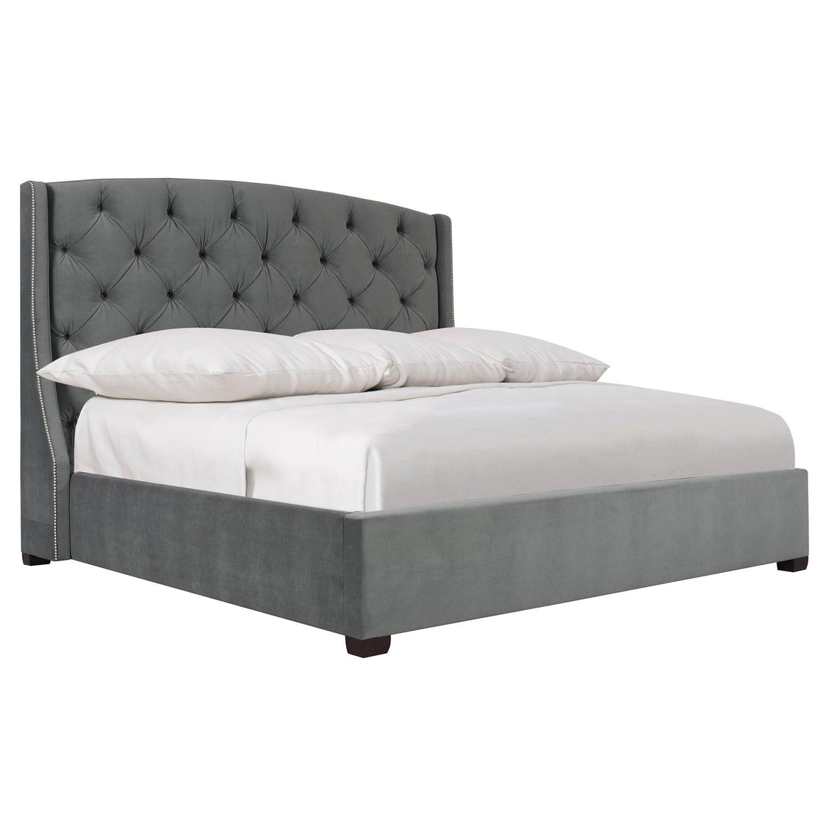 Jordan Fabric Shelter Bed Extended King (64" H) by Bernhardt