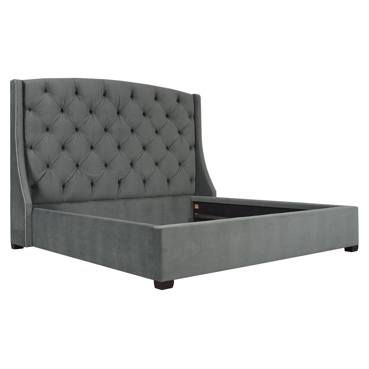 Jordan Fabric Shelter Bed Extended King (64" H) by Bernhardt