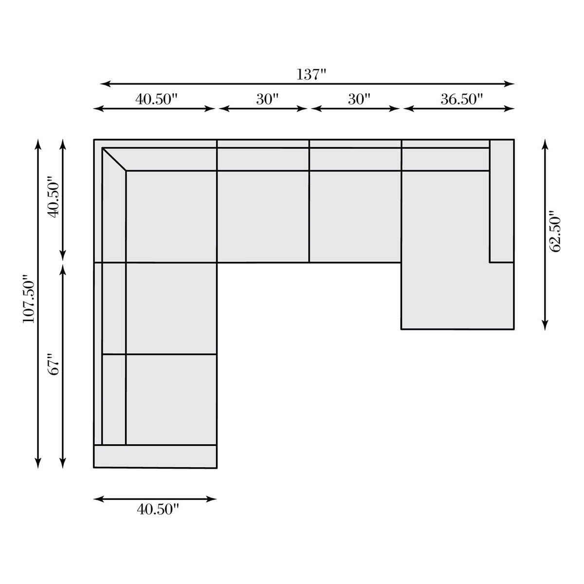 Dawkins Leather Sectional (K1678) by Bernhardt