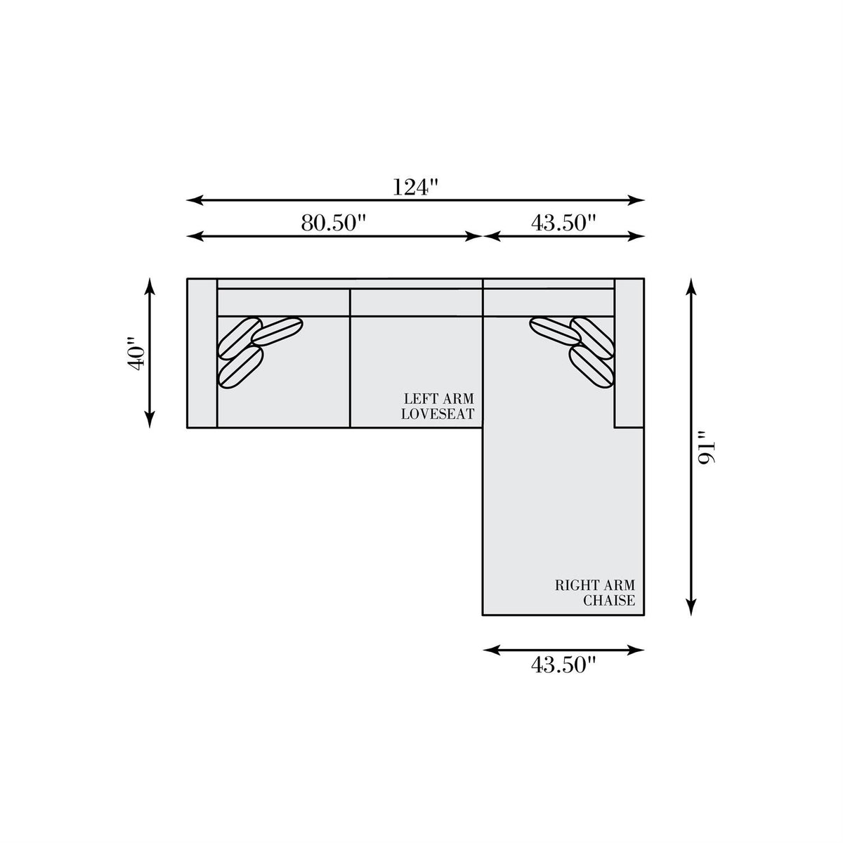 Helena Fabric Sectional Metal Foot (K1684) by Bernhardt