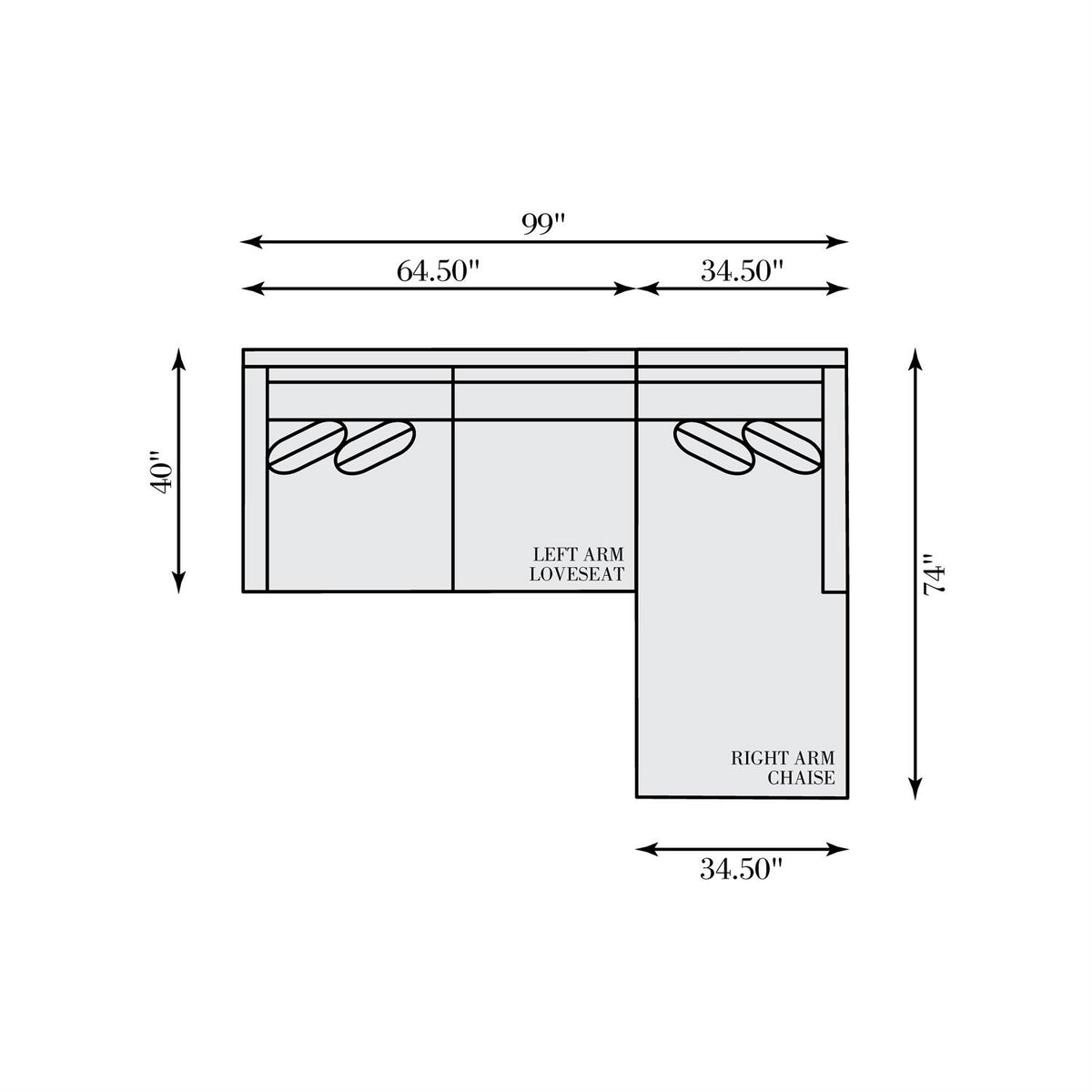 Kelsey Fabric Sectional (K1715) by Bernhardt
