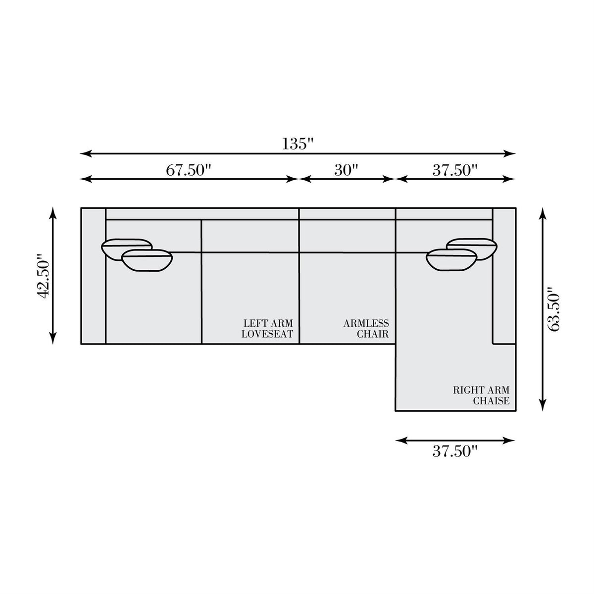 Gabi Fabric Sectional (K1967) by Bernhardt