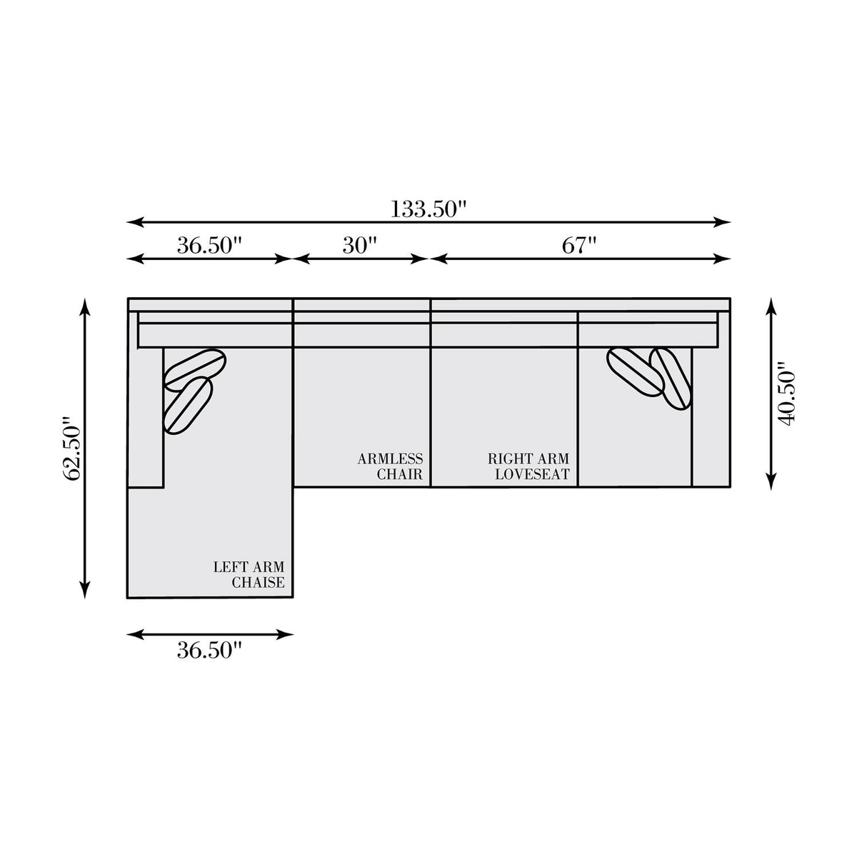 Dawkins Fabric Sectional (K2113) by Bernhardt