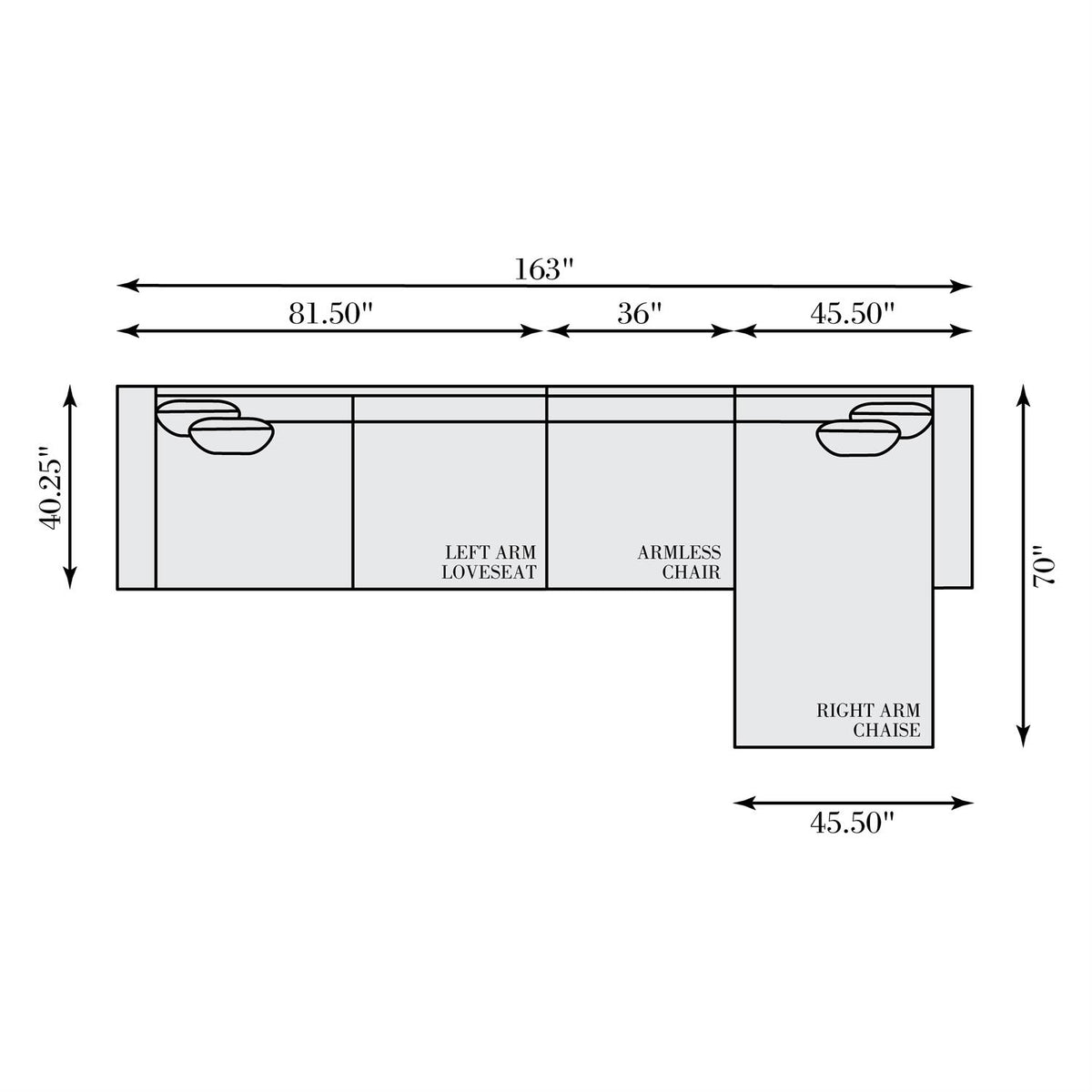Nest Fabric Sectional (K2581) by Bernhardt