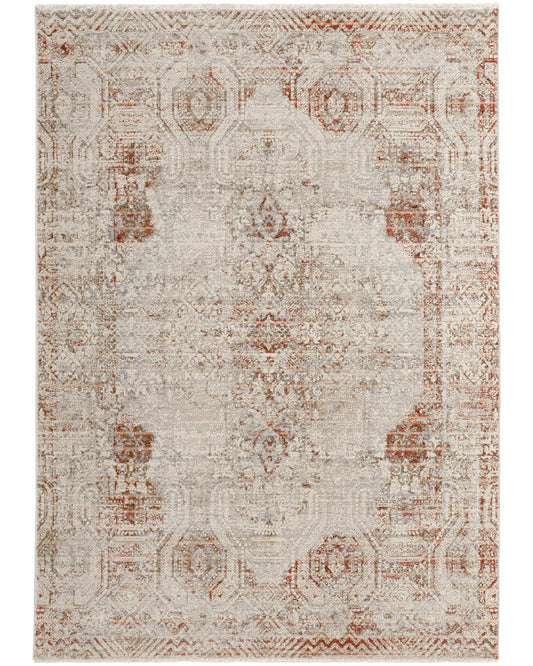 Kaia 39GKF Gray/Rust Rug by Feizy