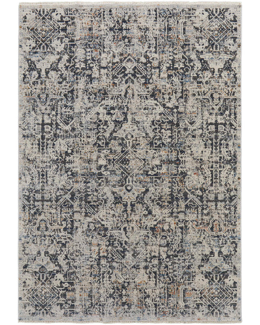 Kaia 39HUF Navy/Beige Rug by Feizy