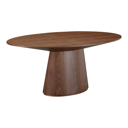 Otago Oval Dining Table Walnut Brown