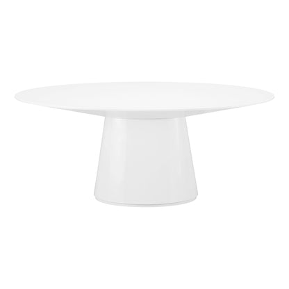 Otago Oval Dining Table White | White