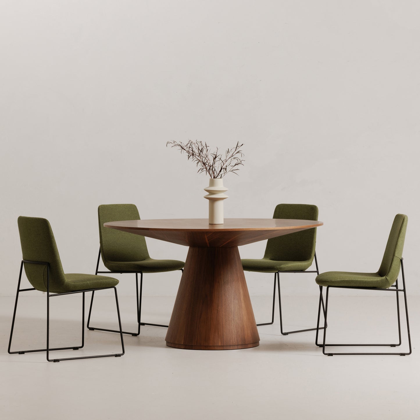 Otago 47In Round Dining Table Walnut by Moe's Home