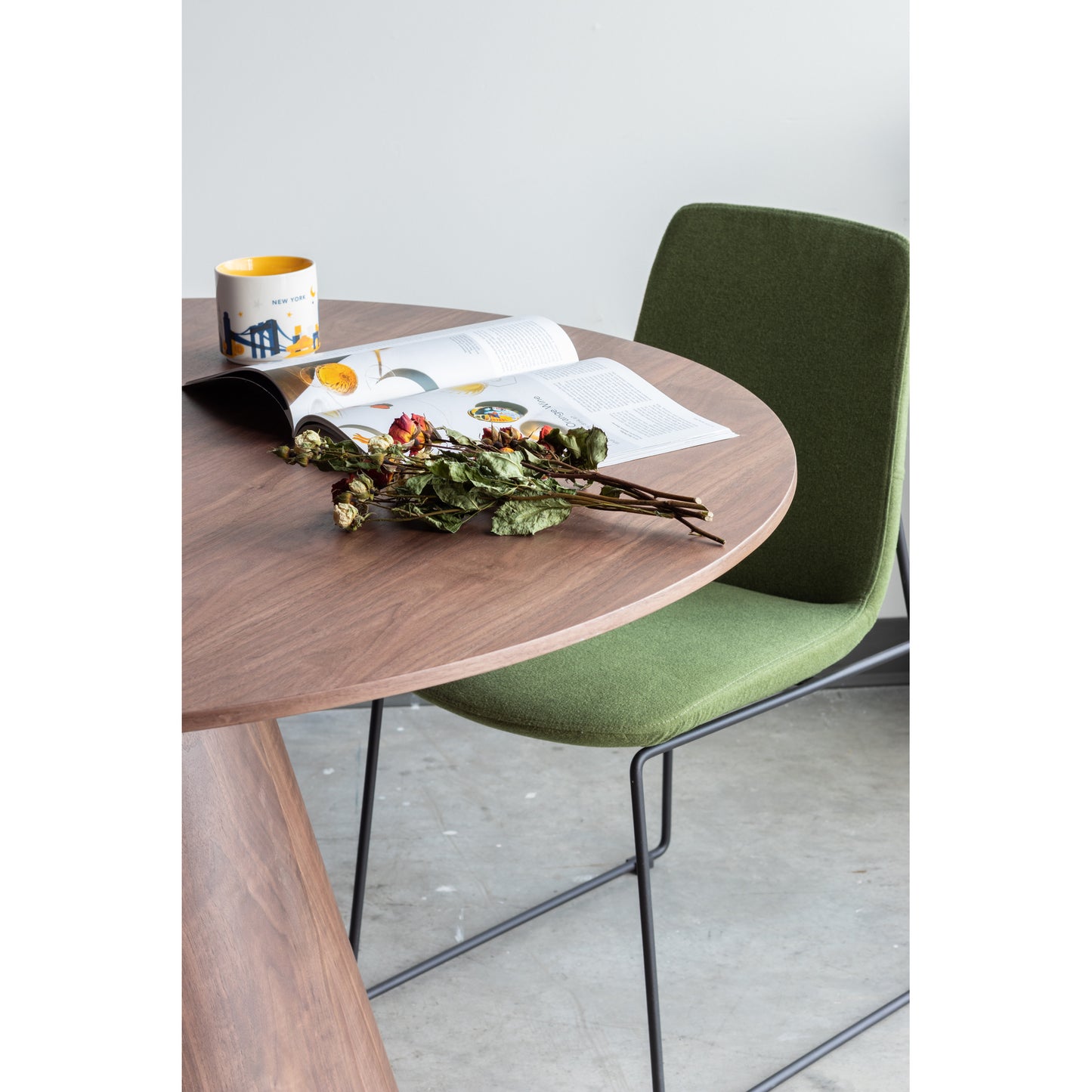 Otago Round Dining Table Walnut Brown by Moe's Home