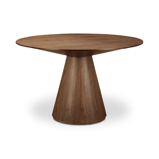 Otago 47In Round Dining Table Walnut | Brown